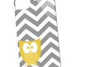 What a Hoot Chevron Gray n Yellow - Cell Phone Cases for iPhone, iPod touch, Galaxy, and Blackberry