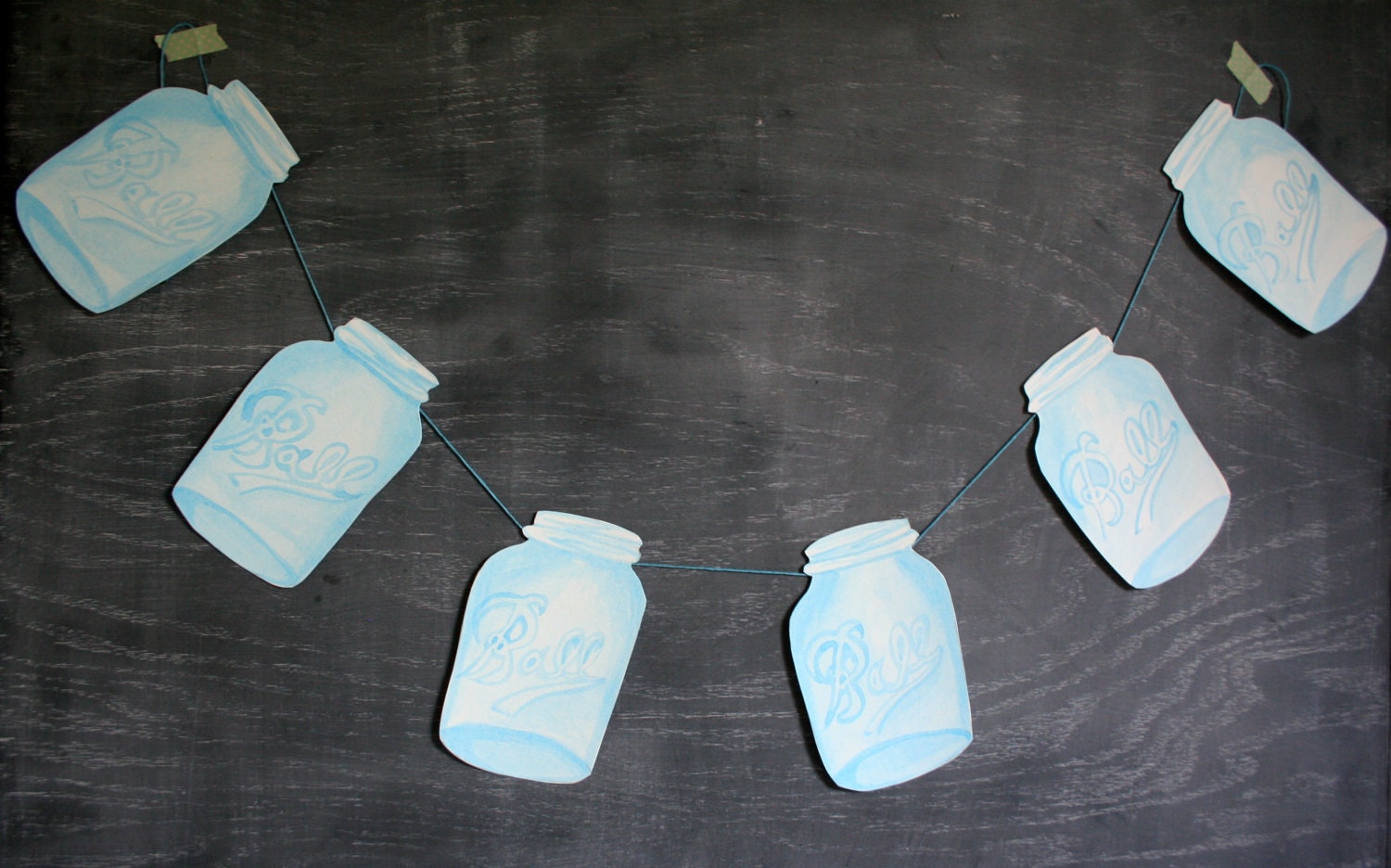 Hand Painted Ball Jar Garland