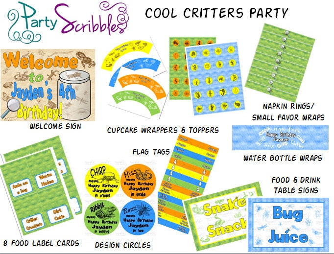 Cool Critters Party Package Plus Banner Il_170x135