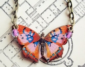 Butterfly Necklace Pink Butterfly