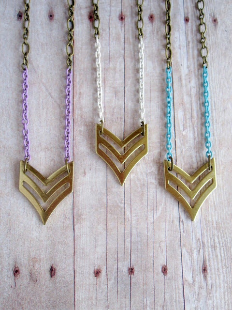 Chevron Necklace Military Necklace