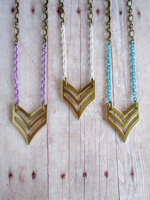 Chevron Necklace Military Necklace