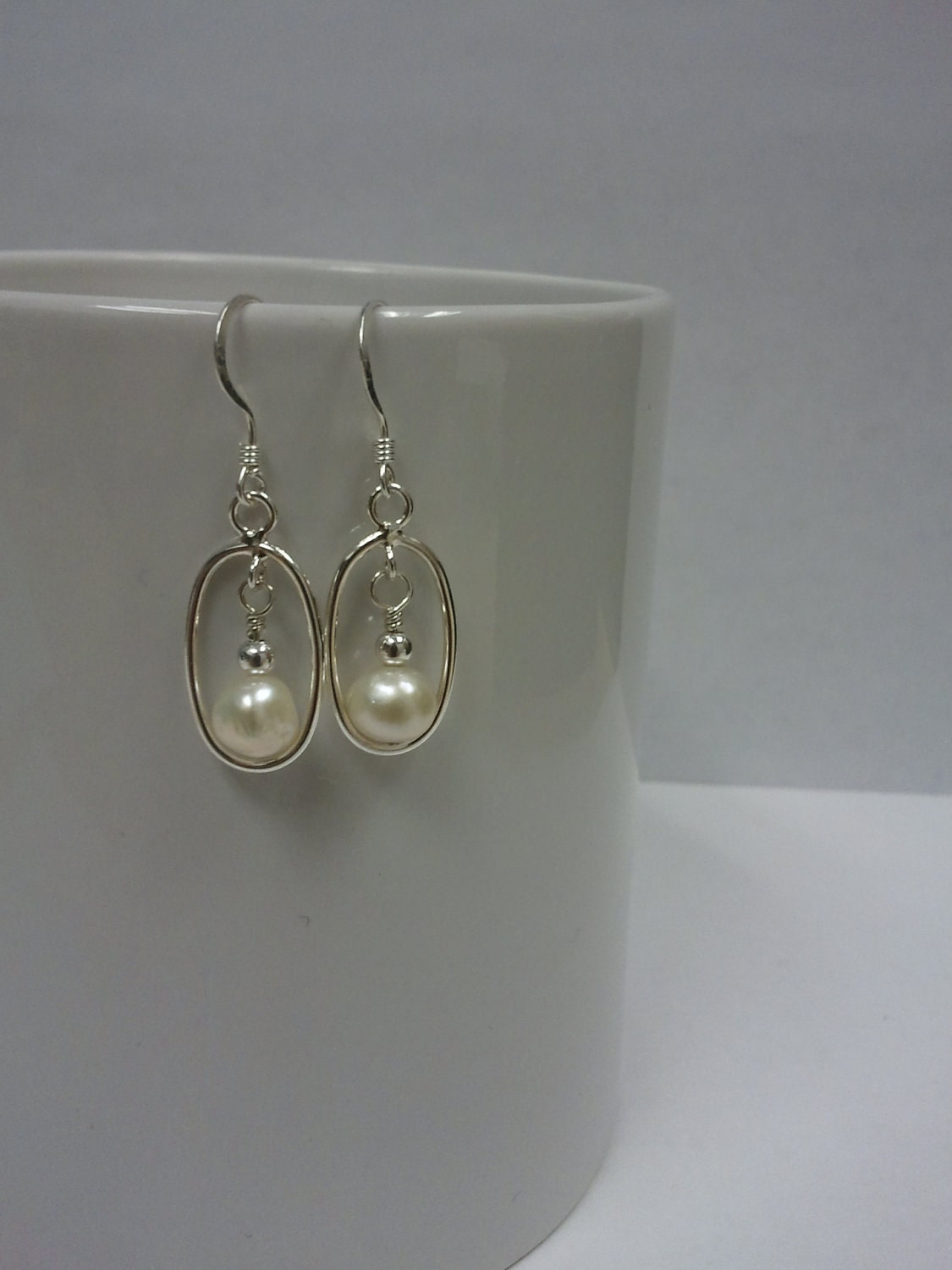 Sterling Silver and Freshwater Pearl Earrings