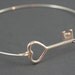 The key to your heart  modern silver  Bangle bracelet