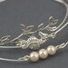 the Story of the  Ocean silver Bangle bracelet set