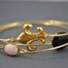 Fleur De Lis bangle bracelet , Gold bangle, Gold bracelet, French Bracelet