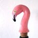 Flamingo wine bottle stopper - pink kitsch retro - hostess gift - handmade one of a kind - Mothers Day gift