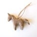 Horse Christmas ornament - Charity - brown with white spots - red heart - autumn - rustic primitive folk