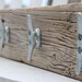 Nautical coat rack with boat cleats, made from reclaimed wood