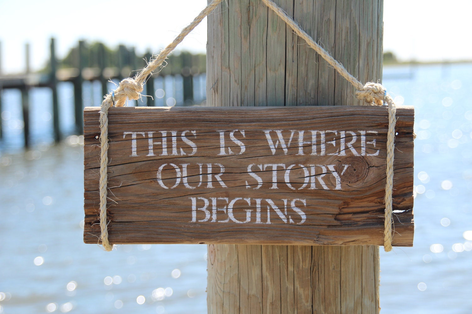 Wedding Sign from Reclaimed Wood- This is Where Our Story Begins