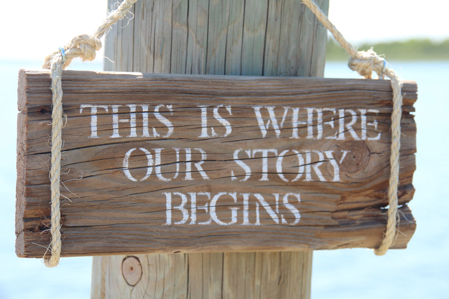 Wedding Sign from Reclaimed Wood- This is Where Our Story Begins