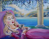 Sleeping Beauty Dreams, Romantic Art, Dan Leasure Oil, 18 x 14 inches