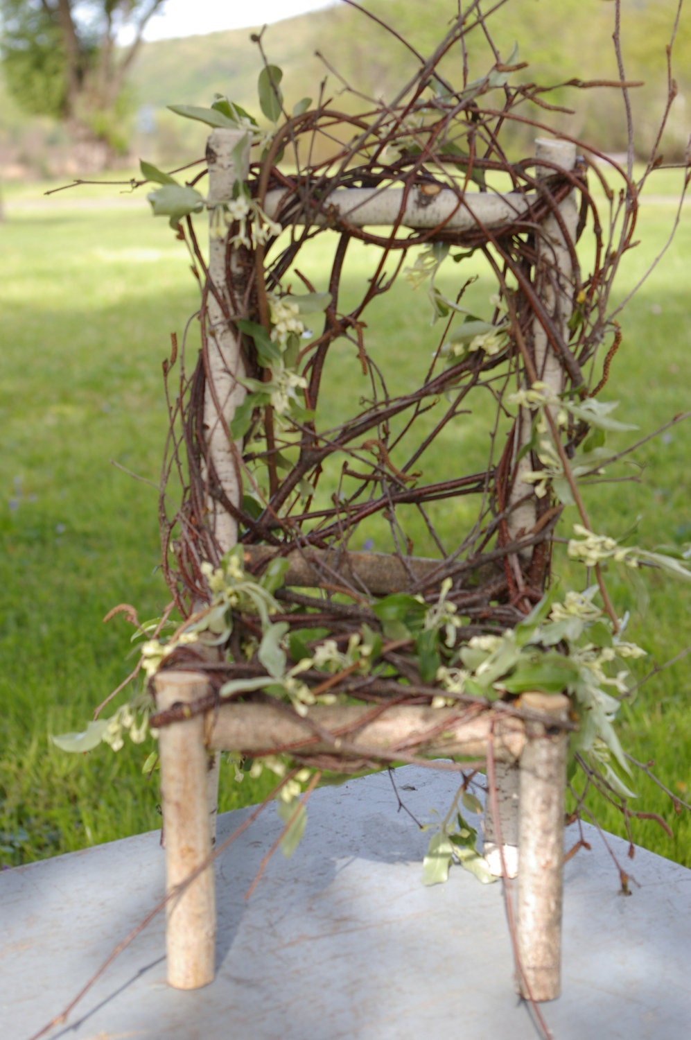 Pixie Faerie Fairie FAIRY CHAIR for Magic Garden or Table Decoration for a Wedding, Baby shower, Garden Party or for fun
