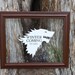 Vinyl Decal - 7" Game of Thrones inspired Direwolf House Stark Crest for Macbook, Laptop, Ipad, etc.
