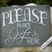 Wedding Gift Table Chalkboard Sign - Wedding Sign - Gift Table Sign