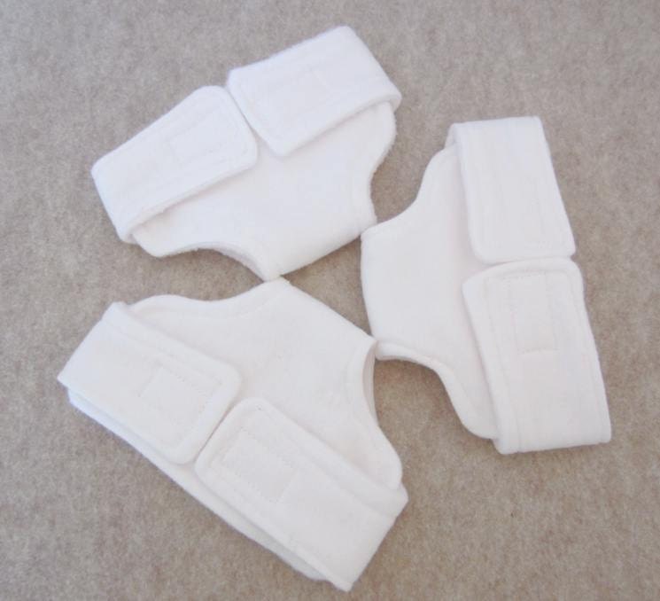 Doll Diaper Set - Set of Three White - Size Large