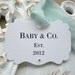 Tiffany and Co - Personalized Baby & Co Shower Favor Tags - W/ Gems / Cottage Chic - Set of 12
