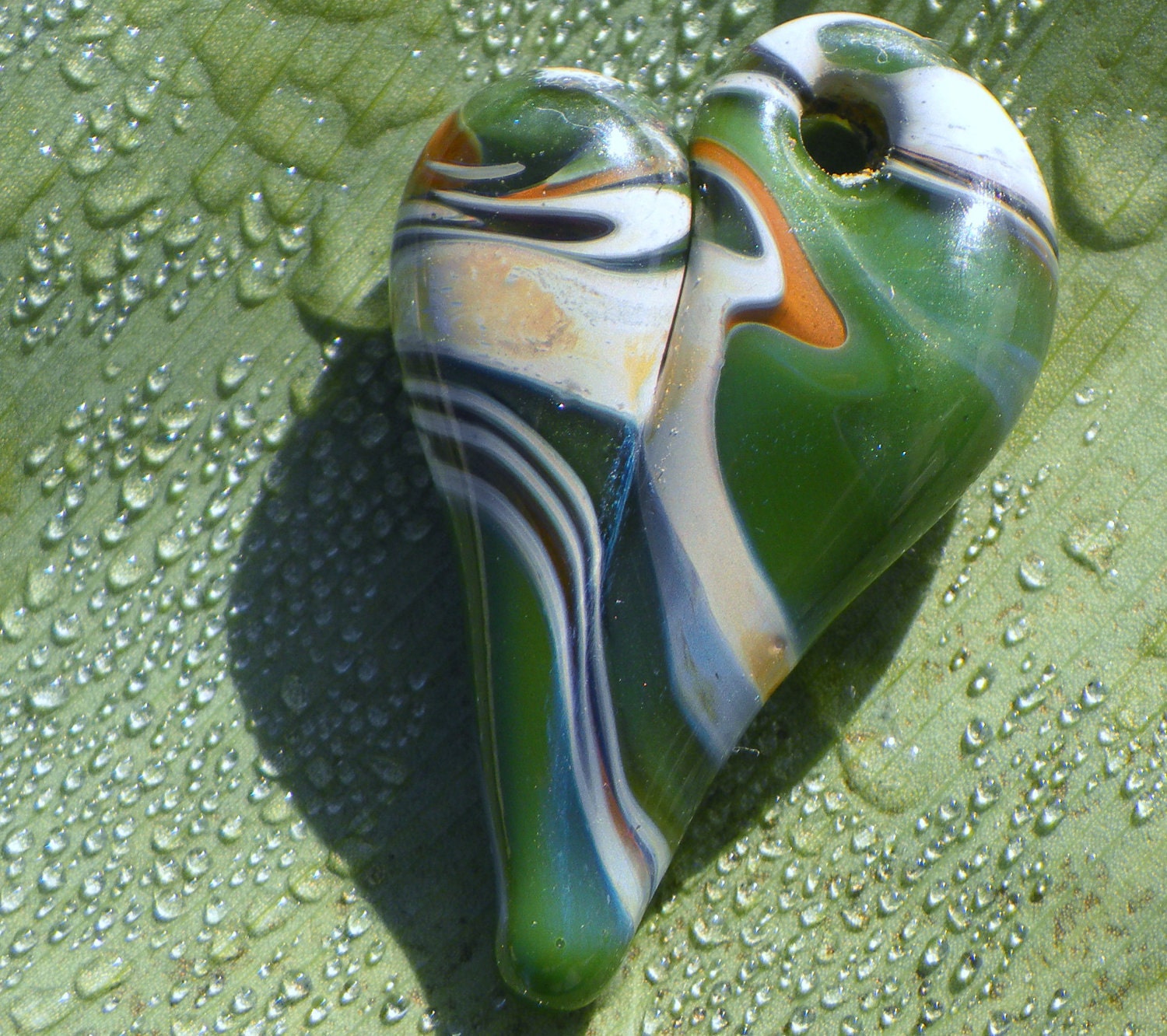 Glass Heart Pendant Jewel...