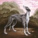 Giclee Print of Original Dog Wood Panel Painting, animal art, 8x8" paper size