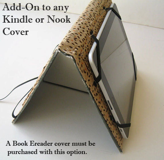 Adjustable Kindle cover Hands-Free Stand option- Add on feature to any Ereader Cover