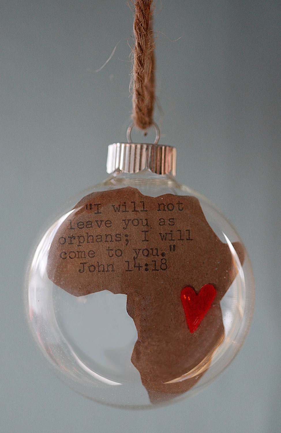 africa glass ornament