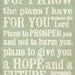 Jeremiah 29:11 Subway Art Print. JPEG Download