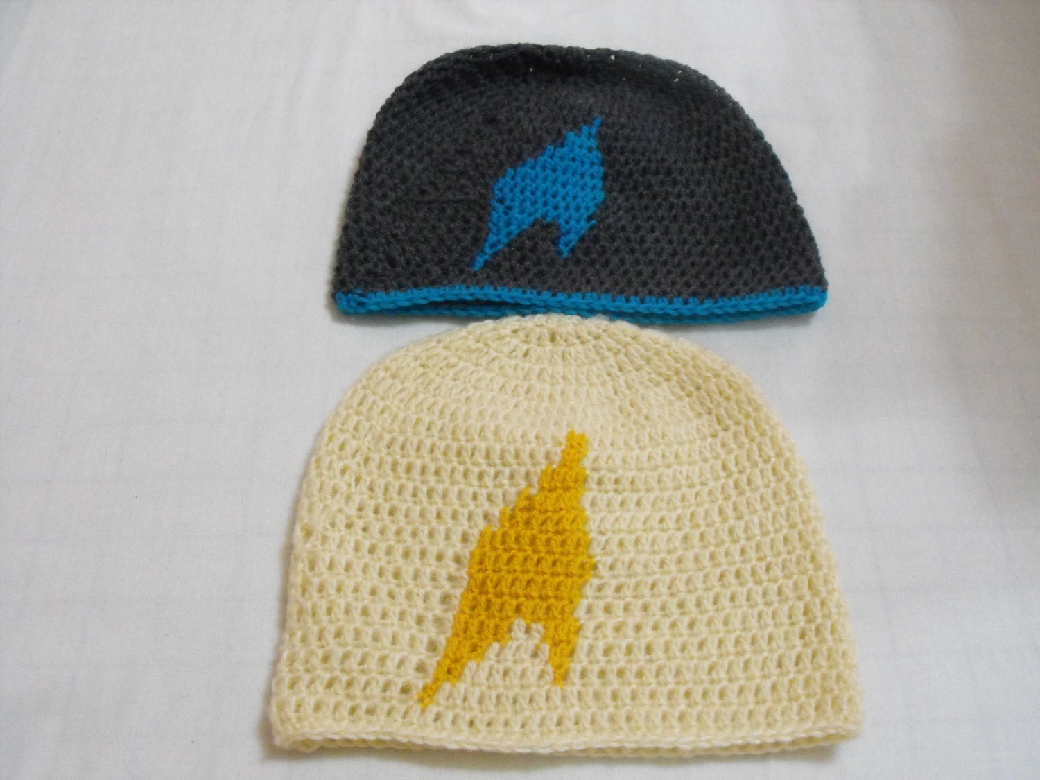 Handmade crochet Star Trek beanie Made to order.