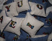 Beanbag Alphabet Spelling/Letter Recognition Game Denim and Muslin for Home or School