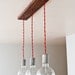 Triple Shot Straight - 3 Globe Hanging Pendants w/ Modern Walnut base by Dylan Design Company