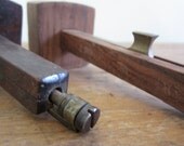 Antique Wooden Tools with slide - 2 - Wooden Tool Collection - Antique Metal Detailing - Vintage Tools