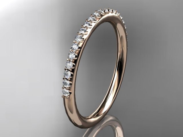 14k rose gold diamond unique wedding ring,engagement ring,wedding band,stacking ring