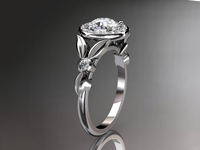 platinum diamond floral wedding ring,engagement ring ADLR129