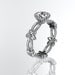 14k  white gold diamond leaf and vine wedding ring,engagement ring