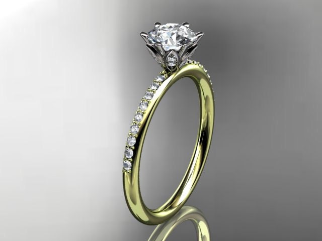 14kt yellow gold diamond unique engagement ring,wedding ring ADER145