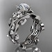 platinum diamond leaf and vine wedding ring,engagement ring,engagement setADLR151