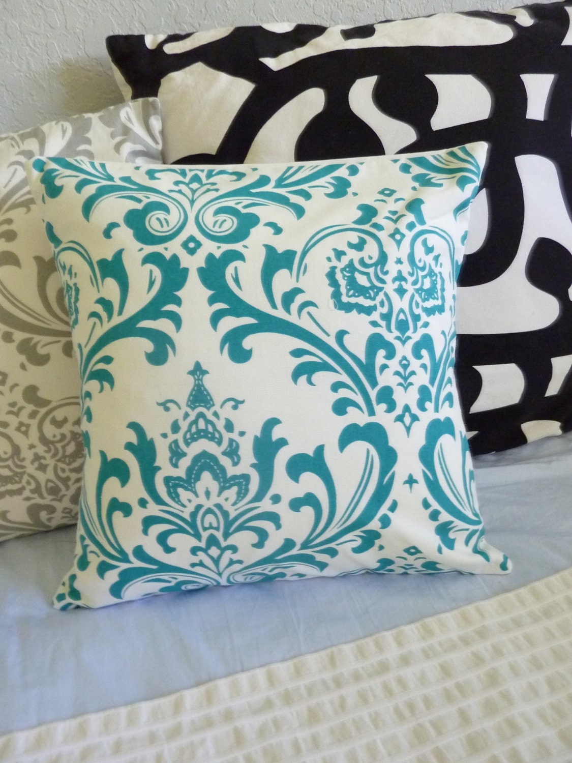 Decorative Pillows Cover- Premier Prints- Traditions True Turquoise -  ONE 16x16