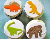 Dinosaur  and Woolly MammothCupcake Topper Set