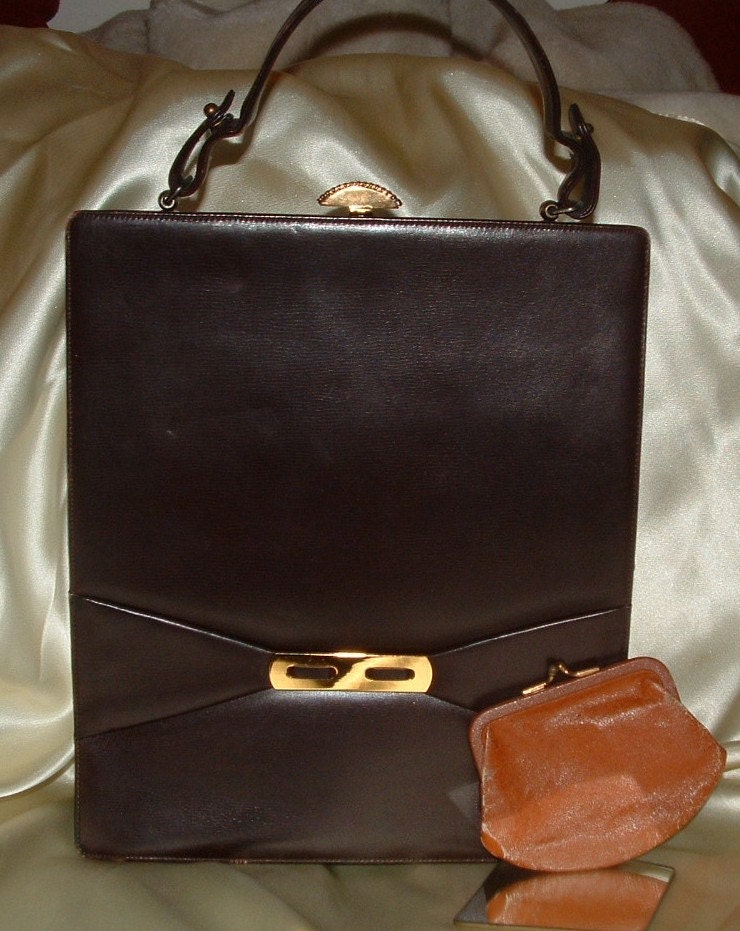 Vintage Susan Gail Original Brown Leather Handbag
