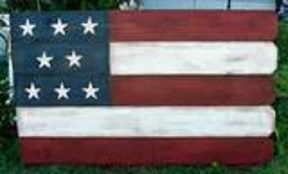 Primitive American Flag Rustic Americana