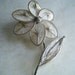 Brooch Vintage Flower Wire Silver Pin