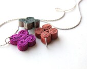 Genuine leather swirl pendant