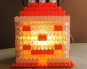 LED night light made from transparent bricks