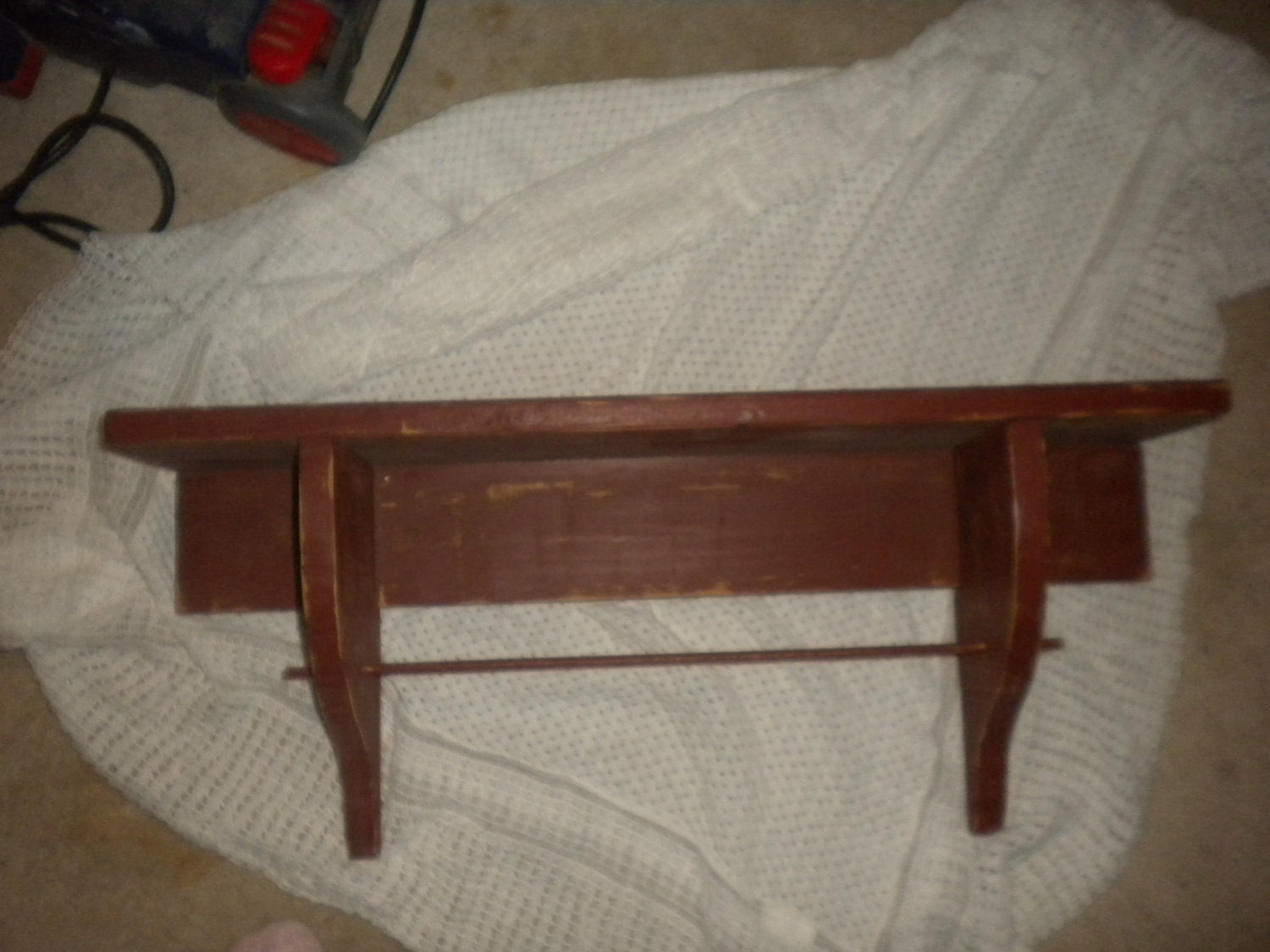 Primitive Shelf With Towl Bar,country,primitive,shelf,towl bar,home decor,rustic shelf,wooden,vintage,hand made,distressed,wall decor