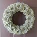 Summer Wreath - Beach Wreath - 14 Inch Felt Flower Wreath in Sandstone with Pearls and Starfish