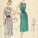 Vintage Vogue Sewing Pattern 1950s Sundress Spring Summer Dress Halter Top Loose Fit Easy to Sew Medium Bust 34