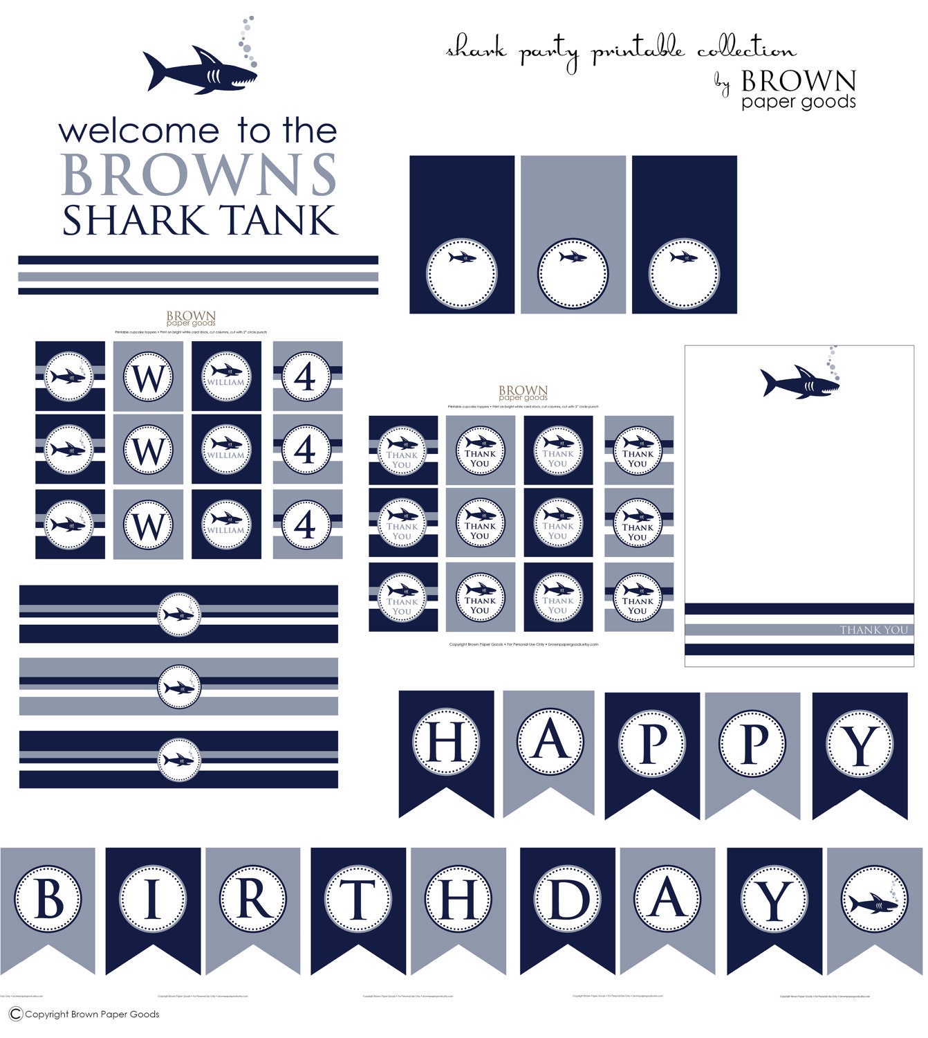 Shark Party. Printable Shark Party