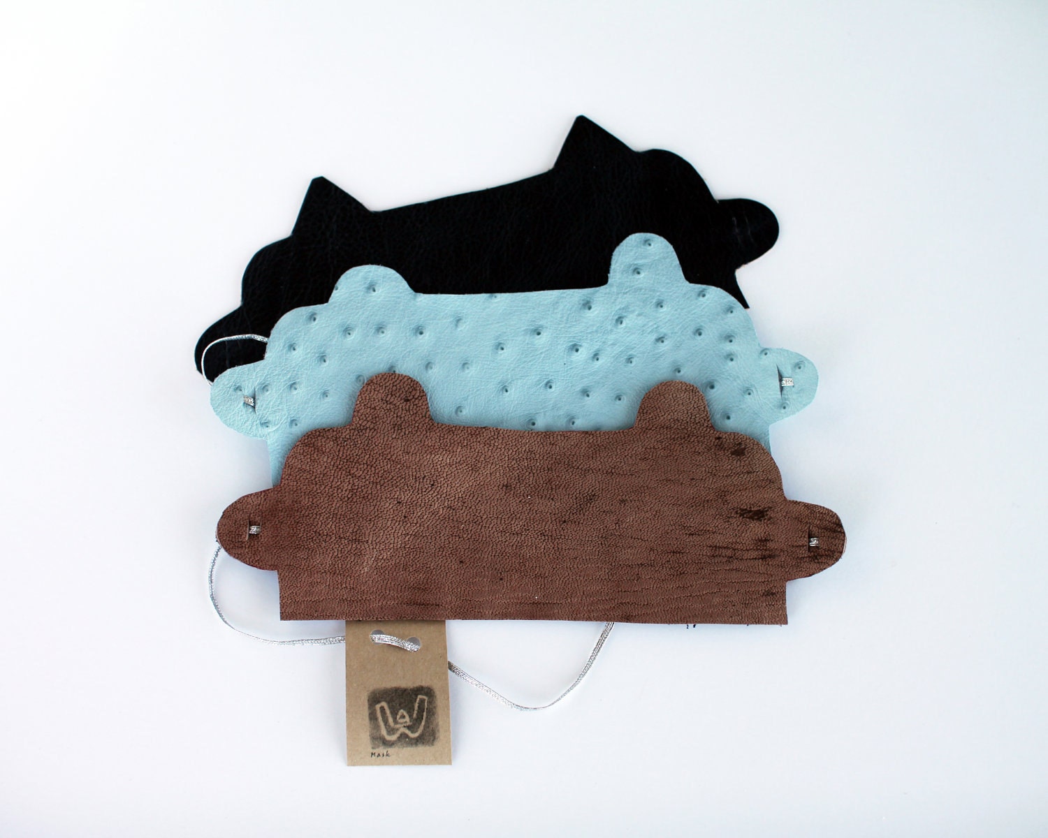 Forest Animal Masks: Brown Bear, Blue Rabbit, Red Fox and Black Wolf