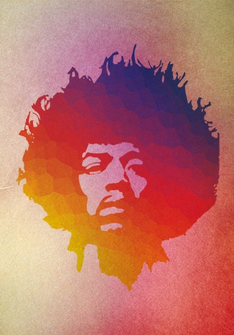 JIMI HENDRIX Illustration 13x19"