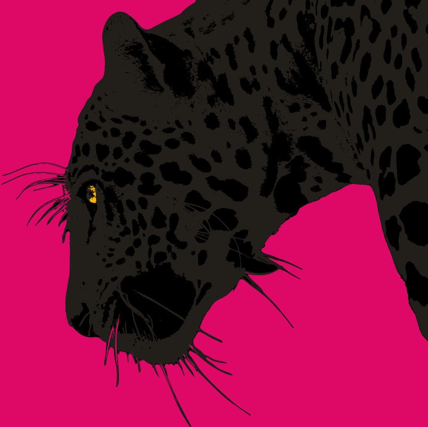 LEOPARD Illustration 20x20"