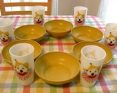 Six Vintage Tupperware Gold Colored Bowls